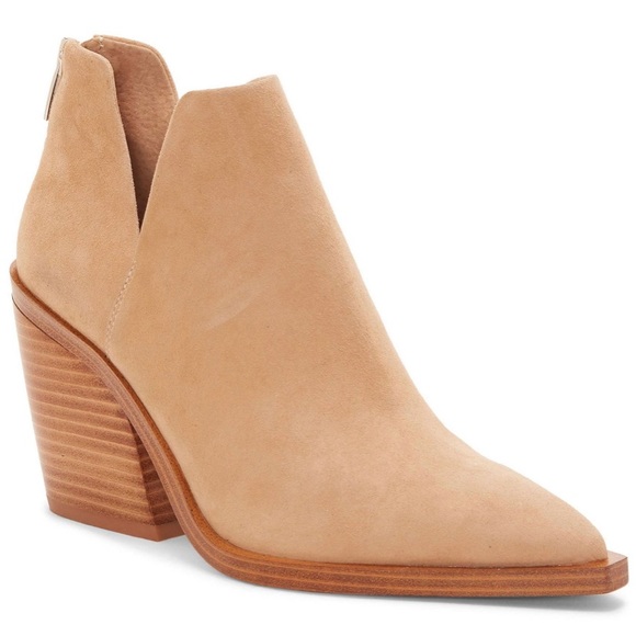 vince camuto gigietta bootie tortilla suede